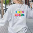 Third Grade Crew First Day Of School 3rd Grade Teacher Women's Sweatshirt Back Print Ash