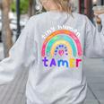 Tiny Human Tamer Watercolor Rainbow Daycare Teacher Women's Sweatshirt Back Print Ash Tiny Human Tamer Watercolor Rainbow Daycare Teacher Women's Sweatshirt Back Print Ash