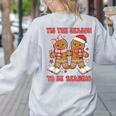 Tis The Season Reading Christmas Shirt Book Lovers Teacher Women's Sweatshirt Back Print Ash