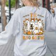 TK Boo Crew Preppy Halloween Floral Ghost TK Teacher Team TK Women's Sweatshirt Back Print Ash TK Boo Crew Preppy Halloween Floral Ghost TK Teacher Team TK Women's Sweatshirt Back Print Ash