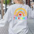 TK And Kinder Crew TK Teacher Transitional Kindergarten PreK Women's Sweatshirt Back Print Ash