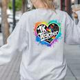 TK Teacher Transitional Kindergarten Heart Back To School Women's Sweatshirt Back Print Ash TK Teacher Transitional Kindergarten Heart Back To School Women's Sweatshirt Back Print Ash