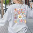 TK Vibes Back To School TK Girl Kid TK Team TK Teacher Women Women's Sweatshirt Back Print Ash