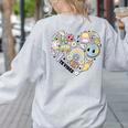 TK Vibes Back To School TK Kid Girl TK Team TK Teacher Women Women's Sweatshirt Back Print Ash