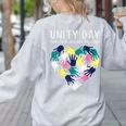 Together Against Bullying Unity Day Teachers Kids Toddler Women's Sweatshirt Back Print Ash