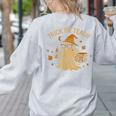 Trick Or Teach Halloween Teacher Women's Sweatshirt Back Print Ash