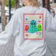Trick Or Teach Neon Ghost Flower Teacher Spooky Halloween Women's Sweatshirt Back Print Ash Trick Or Teach Neon Ghost Flower Teacher Spooky Halloween Women's Sweatshirt Back Print Ash