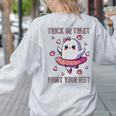 Trick Or Treat Point Your Feet Halloween Ghost Dance Teacher Women's Sweatshirt Back Print Ash Trick Or Treat Point Your Feet Halloween Ghost Dance Teacher Women's Sweatshirt Back Print Ash
