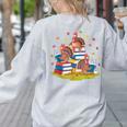 Turkey Reading Books Fall Season Thanksgiving Teacher Book Women's Sweatshirt Back Print Ash Turkey Reading Books Fall Season Thanksgiving Teacher Book Women's Sweatshirt Back Print Ash