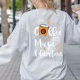 I Turn Coffee Into Music Education Music Teacher Women's Sweatshirt Back Print Ash I Turn Coffee Into Music Education Music Teacher Women's Sweatshirt Back Print Ash