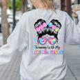 Twinning With My Teacher Bestie Twin Day Friends Teacher Women's Sweatshirt Back Print Ash