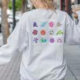 Types Of Bacteria Microbiologist Biology Science Teacher Women's Sweatshirt Back Print Ash