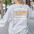 University Of I'm Done Teacher Retirement 2025 Women's Sweatshirt Back Print Ash