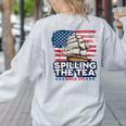 US History Teacher Boston Spilling The Tea Since 1773 Women's Sweatshirt Back Print Ash