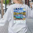 Van Go Retro Vanlife Art Teacher Women's Sweatshirt Back Print Ash Van Go Retro Vanlife Art Teacher Women's Sweatshirt Back Print Ash