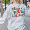 Verry Merry Speech Language Pathologist Teacher Christmas Women's Sweatshirt Back Print Ash Verry Merry Speech Language Pathologist Teacher Christmas Women's Sweatshirt Back Print Ash