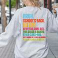 Vintage Bruh We Back No Cap Bruh We'Re Back Student Teacher Women's Sweatshirt Back Print Ash Vintage Bruh We Back No Cap Bruh We'Re Back Student Teacher Women's Sweatshirt Back Print Ash