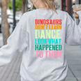 Vintage Dinosaurs Didn't Learn Dance Dance Teacher Women's Sweatshirt Back Print Ash Vintage Dinosaurs Didn't Learn Dance Dance Teacher Women's Sweatshirt Back Print Ash