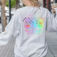 Vintage Are You Fall O Ween Directions Teacher Halloween Women's Sweatshirt Back Print Ash