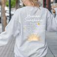 Vintage Human Sunshine Definition Teachers Mom Boss Women Women's Sweatshirt Back Print Ash