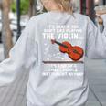 Violin Player Costume For Men Women Violin Teacher Violinist Women's Sweatshirt Back Print Ash