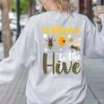 Welcome To The Hive Bee Teacher Back To School Women's Sweatshirt Back Print Ash