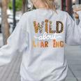 Wild About Learning Back To School First Day Teacher Student Women's Sweatshirt Back Print Ash Wild About Learning Back To School First Day Teacher Student Women's Sweatshirt Back Print Ash