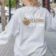 Wild About Teaching School Crew 4th Grade Teacher Squad Women's Sweatshirt Back Print Ash Wild About Teaching School Crew 4th Grade Teacher Squad Women's Sweatshirt Back Print Ash