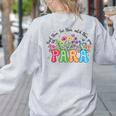 Wildflower Para Floral Paraprofessional Paraeducator Teacher Women's Sweatshirt Back Print Ash Wildflower Para Floral Paraprofessional Paraeducator Teacher Women's Sweatshirt Back Print Ash