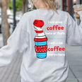 I Will Drink Coffee Here Or There Teacher Teaching Women's Sweatshirt Back Print Ash I Will Drink Coffee Here Or There Teacher Teaching Women's Sweatshirt Back Print Ash