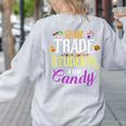 Will Trade Students For Candy Teacher Cute Halloween Costume Women's Sweatshirt Back Print Ash Will Trade Students For Candy Teacher Cute Halloween Costume Women's Sweatshirt Back Print Ash