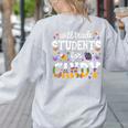 Will Trade Students For Candy Teacher Halloween Costume Tee Women's Sweatshirt Back Print Ash