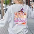 Which Witch Is Which Halloween English Teacher Women's Sweatshirt Back Print Ash