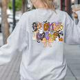 Women Spooky Science Teacher Halloween Science Stem Teacher Women's Sweatshirt Back Print Ash