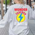 Wonder Teacher Costume Shirt Teacher Halloween Costume Men Women Women's Sweatshirt Back Print Ash Wonder Teacher Costume Shirt Teacher Halloween Costume Men Women Women's Sweatshirt Back Print Ash