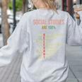 World History Classroom Social Studies History Teacher Women's Sweatshirt Back Print Ash