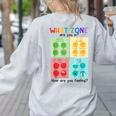 What Zone Are You In How Are You Feeling Teacher Women's Sweatshirt Back Print Ash What Zone Are You In How Are You Feeling Teacher Women's Sweatshirt Back Print Ash