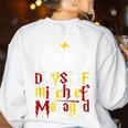 100 Days Of Mischief Managed Teacher Kid 100th Day Of School Women's Sweatshirt Back Print White