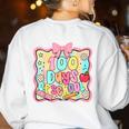 100 Days Of School Preppy 100th Day Of School Teacher Kids Women's Sweatshirt Back Print White 100 Days Of School Preppy 100th Day Of School Teacher Kids Women's Sweatshirt Back Print White