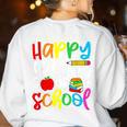 100th Day Of School Teachers Kids Girls Child Happy 100 Days Women's Sweatshirt Back Print White 100th Day Of School Teachers Kids Girls Child Happy 100 Days Women's Sweatshirt Back Print White