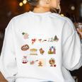 12 Day Of History Teacher Christmas Social Studies Student Women's Sweatshirt Back Print White