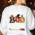 1st Grade Boo Crew Cute Ghost Halloween Teacher Kids Women's Sweatshirt Back Print White 1st Grade Boo Crew Cute Ghost Halloween Teacher Kids Women's Sweatshirt Back Print White