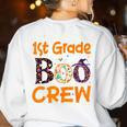 1st Grade Boo Crew First Grade Halloween Teacher Women's Sweatshirt Back Print White 1st Grade Boo Crew First Grade Halloween Teacher Women's Sweatshirt Back Print White
