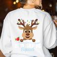 2nd Grade Teacher Christmas Second Grade Squad Reindeer Xmas For Men Women Kids Women's Sweatshirt Back Print White 2nd Grade Teacher Christmas Second Grade Squad Reindeer Xmas For Men Women Kids Women's Sweatshirt Back Print White
