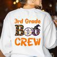 3rd Grade Boo Crew Halloween Teachers Students Costume Women's Sweatshirt Back Print White 3rd Grade Boo Crew Halloween Teachers Students Costume Women's Sweatshirt Back Print White