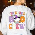 3rd Grade Boo Crew Spooky Third Grade Halloween Teacher Women's Sweatshirt Back Print White 3rd Grade Boo Crew Spooky Third Grade Halloween Teacher Women's Sweatshirt Back Print White