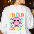 In My 3rd Grade Era Back To School Smile Face Teacher Kid Women's Sweatshirt Back Print White In My 3rd Grade Era Back To School Smile Face Teacher Kid Women's Sweatshirt Back Print White
