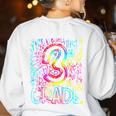 3rd Grade Typography Team Third Grade Teacher Back To School Women's Sweatshirt Back Print White