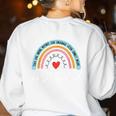 4K Squad Crew Team Teacher Kindergarten Kinder Elementary Women's Sweatshirt Back Print White 4K Squad Crew Team Teacher Kindergarten Kinder Elementary Women's Sweatshirt Back Print White