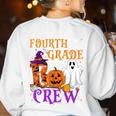 4th Grade Boo Crew Teacher Student Halloween Costume Women's Sweatshirt Back Print White